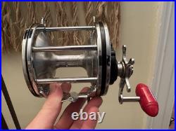 114 Penn LEFT HAND 6/0 Senator Red Handle Fishing Reel LEFTY MADE IN USA VINTAGE