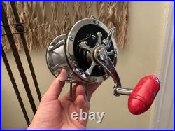 114 Penn LEFT HAND 6/0 Senator Red Handle Fishing Reel LEFTY MADE IN USA VINTAGE