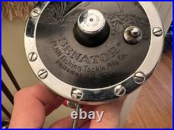 114 Penn LEFT HAND 6/0 Senator Red Handle Fishing Reel LEFTY MADE IN USA VINTAGE