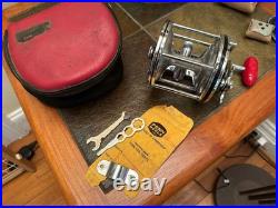 114 Penn LEFT HAND 6/0 Senator Red Handle Fishing Reel LEFTY MADE IN USA VINTAGE