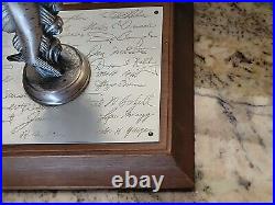 1972 Penn 49 reel Clock Trophy Marine Time Co 1973 Yarn Spinner Award Vowels Inv