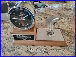 1972 Penn 49 reel Clock Trophy Marine Time Co 1973 Yarn Spinner Award Vowels Inv