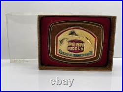 24k Gold 1979 Penn Reels The Reels of Champions Enamel Metal Belt Buckle