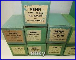 25 Vintage PENN Replacement Fishing Reel Spools in Boxes NewithUsed Lot 1