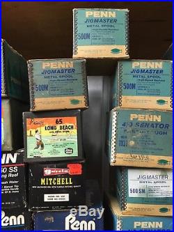 28 Vintage Penn Spinfisher ++ Reel Box Boxes Only, 704Z, Long Beach, Mitchell