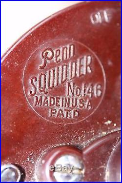 (2) Two Vintage Penn Squidder No. 146 Saltwater Fishing Reels