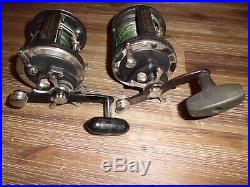 2- Vintage PENN 320 GTi Graphite Conventional Reels made in USA