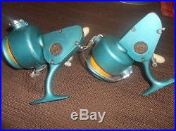 2 Vintage Penn Spinfisher 704 Greenie Ocean Sea Salt Water Spinning Reel USA