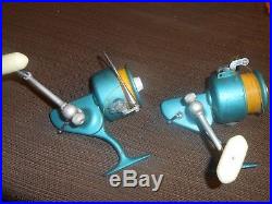 2 Vintage Penn Spinfisher 704 Greenie Ocean Sea Salt Water Spinning Reel USA