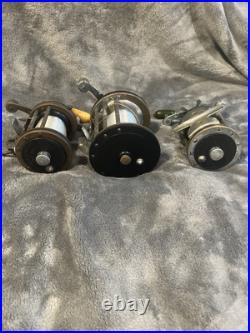 (3) Penn Reels Lot (2) Penn Squidders # 140 (1) Penn Long Beach #68 Deep Sea