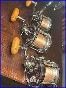 3 Penn Senator Fishing Reels Two 114-H And One 113-H
