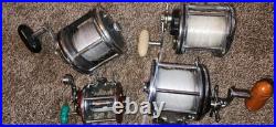 3 VINTAGE PENN SENATOR 6/0 FISHING REEL + Penn Peer 209