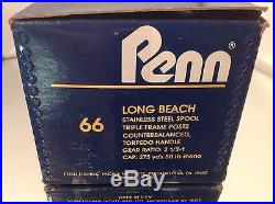 3 Vintage Penn Long beach 66 Saltwater Fishing Reels New Old Stock
