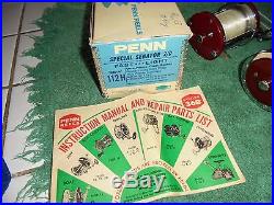 3 Vintage Penn reels-114H-112H-500S- 6/0, 3/0 & Jigmaster Very Nice set