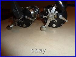 4 Penn 209 Levelwind Fishing Reels, Black Side Plates, Black Swirl Handles, RH