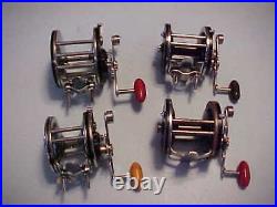 4 Vintage Penn Fishing Reels, Penn Senator 1/0 & 3 Penn Long Beach Reels L@@k @@
