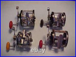 4 Vintage Penn Fishing Reels, Penn Senator 1/0 & 3 Penn Long Beach Reels L@@k @@