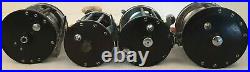 4 Vtg Fishing Reels PENN Long Beach Monofil Leveline & Ocean City Saltwater USA