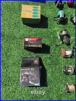 55 vintage fishing reels With boxes lot (Casting, Spinning, Bait Casters)