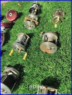55 vintage fishing reels With boxes lot (Casting, Spinning, Bait Casters)