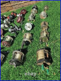 55 vintage fishing reels With boxes lot (Casting, Spinning, Bait Casters)