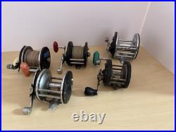 5 Vintage Fishing Reels Lot Penn Long Beach 65, Penn Bayhead, 112 Ocean City +