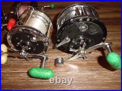 5- Vintage Penn Long Beach-Senator-Super Mariner Conventional Reels made in USA