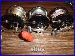 5- Vintage Penn Long Beach-Senator-Super Mariner Conventional Reels made in USA