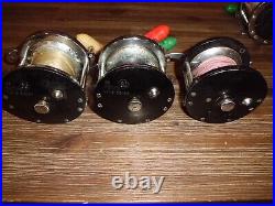 5- Vintage Penn Long Beach-Senator-Super Mariner Conventional Reels made in USA