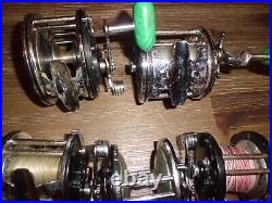 5- Vintage Penn Long Beach-Senator-Super Mariner Conventional Reels made in USA