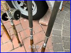 6 Custom Vintage Roller Fishing Rods & Reels Off Shore Bundle Penn