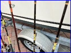 6 Custom Vintage Roller Fishing Rods & Reels Off Shore Bundle Penn