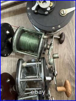 6 vintage fishing reels lot (believe They Are All Penn)