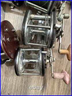 6 vintage fishing reels lot (believe They Are All Penn)