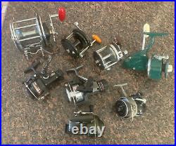 8 Assorted Vintage Fishing Reels. LOOK