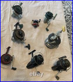 8 Vintage Reels Penn Garcia Mitchell Shakespeare Heddon Berkeley ALL WORKING