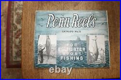 ANTIQUE Penn 1939 #8 and 14 Reel Catalog, PFLUEGER 1939 & 40 Peen, Parker