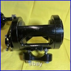 Accuframes Black Penn Squidder 140 Fishing Reel With Power Handle Custom Nice