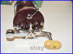 Antique Penn Squidder 140 w Burgundy Bakelite Trim / Extra Spool / Mounting kit