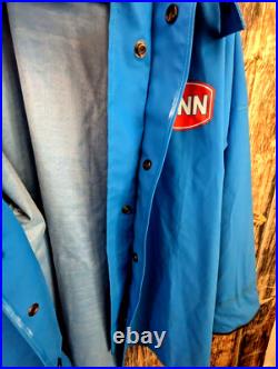 Authentic Penn Reels Fishing Gear PVC Coat Large Heavy Duty Hood Waterproof VTG
