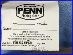 Authentic Penn Reels Fishing Gear PVC Coat Large Heavy Duty Hood Waterproof VTG