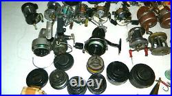 Big Vtg Fishing 30 Reel Lot Baitcasting Spinning + Lures Garcia Penn Senator