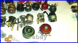 Big Vtg Fishing 30 Reel Lot Baitcasting Spinning + Lures Garcia Penn Senator