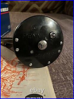 Brand New Vintage Penn Long Beach 60 Reel with Box Paperwork & Tools Collectable