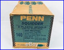 Exc Vintage Penn Squidder 140m Saltwater Fishing Reel With Box And Extra Spool