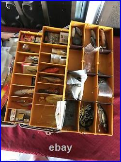 Fenwick Model 5.6 Fishing Tackle Box With Lots Of Stuff Inside