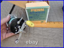 Fishing Reel Lot in Box Penn Reel Surfmaster, Abu Ambassadeur 5000C, Daiwa 1000A
