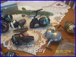 Fishing Reels a Group of 15 Vintage Fishing Reel's Bache Brown, Penn, Imperial