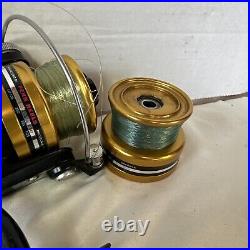 GOLD PENN SPINNING FISHING REEL 5500 SS GRAPHITE HIGH SPEED With Extra Spool