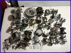 Huge Lot of Antique Fishing Casting Reels for Parts or Repair Penn Ocean City+